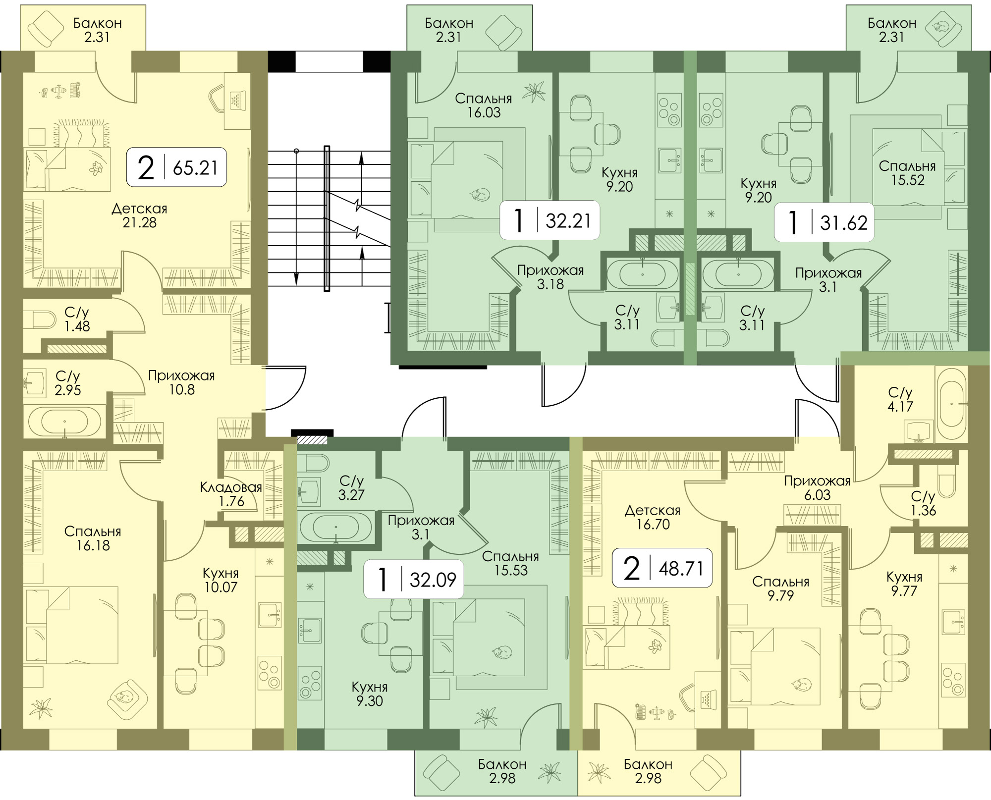 Однокомнатная квартира № 27 
