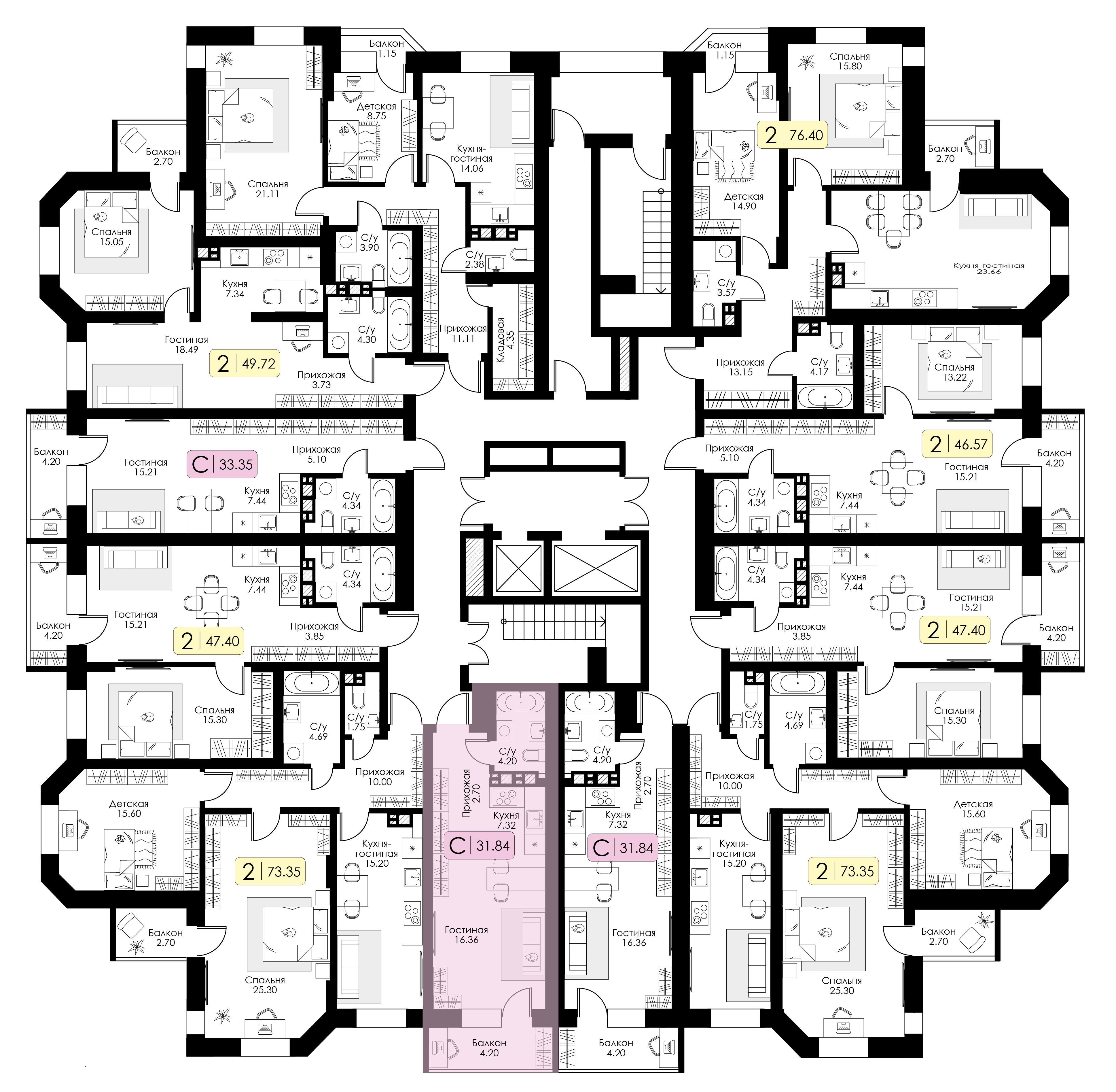 Квартира-студия № 116 