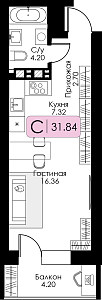 Квартира-студия №38