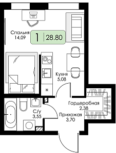 Квартира-студия №36
