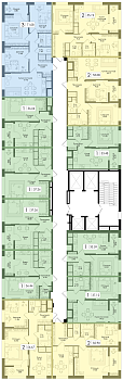 Однокомнатная квартира 33.48м², 18 этаж № 204