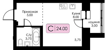 Квартира-студия № 60 