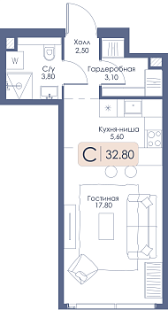 Квартира-студия № 263