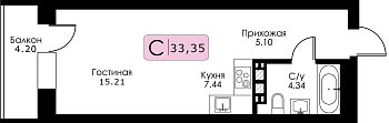 Квартира-студия № 108