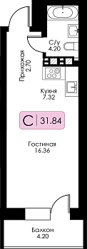 Квартира-студия № 138