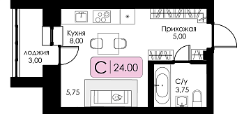 Квартира-студия № 215 