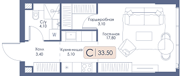 Квартира-студия № 765