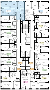 Трехкомнатная квартира № 228 