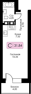 Квартира-студия №170