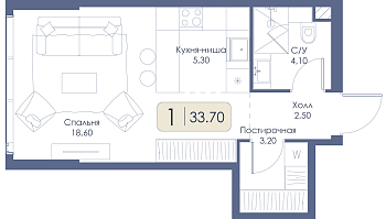 Квартира-студия № 610