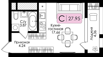 Квартира-студия № 223 