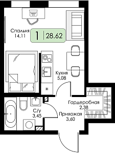Квартира-студия №52