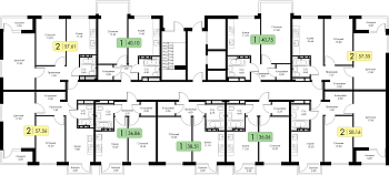 Двухкомнатная квартира № 97 