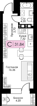 Квартира-студия № 171