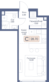 Квартира-студия № 11