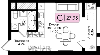 Квартира-студия № 13