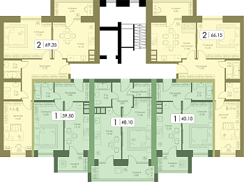 Однокомнатная квартира № 83 