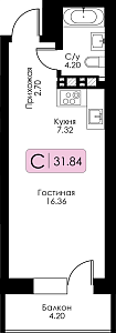 Квартира-студия №94