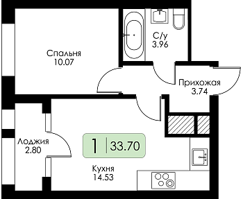 Трехкомнатная квартира № 4 