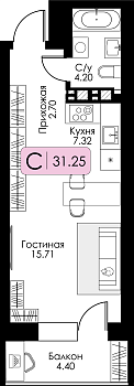Квартира-студия № 127