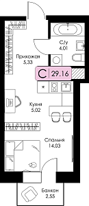 Квартира-студия №112