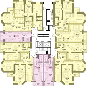 Двухкомнатная квартира № 85 