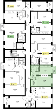 Однокомнатная квартира № 120 