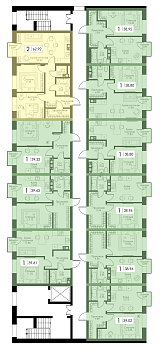 Однокомнатная квартира № 22